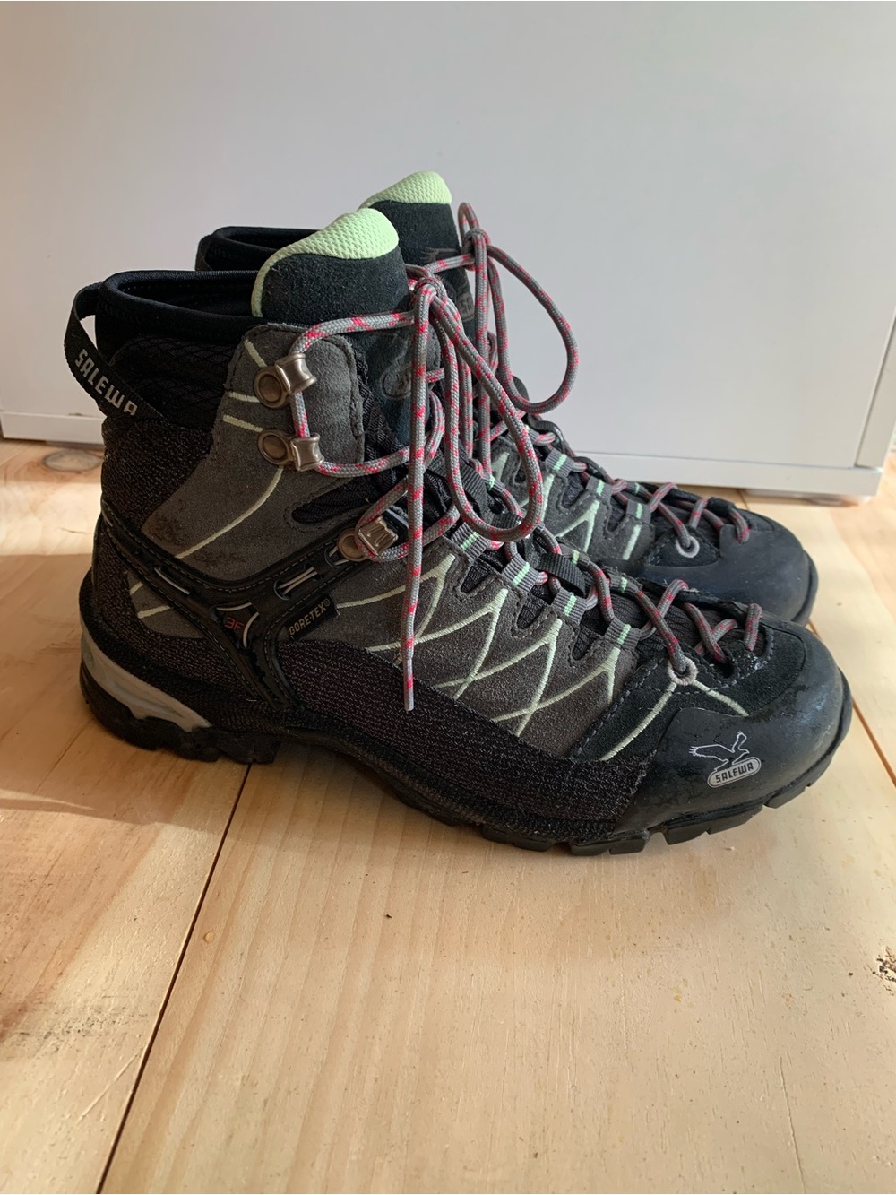 Sales Women's Grey and Black Hiking Boots - High Ankle Support